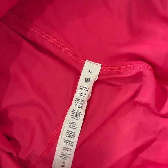 lululemon athletica nulux road to trail sonic pink shorts size 12 - Picture 8 of 8